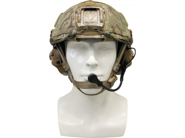 EARMOR M32X MOD4 Tactical Headset with Advanced Electronic Noise Reduction and Amplifying Pickup for RAC Rails (Coyote Brown)