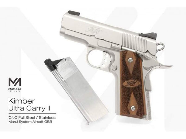 Mafioso Airsoft CNC Steel Kimber Ultra Carry II GBB Pistol (Silver)