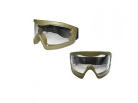 Hakkotsu X-Eye Protector Goggle with Clear Lens (Olive Drab)