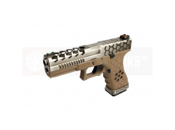 Armorer Works SST HEX CUT VX0110 GBB Pistol (SV/Tan)