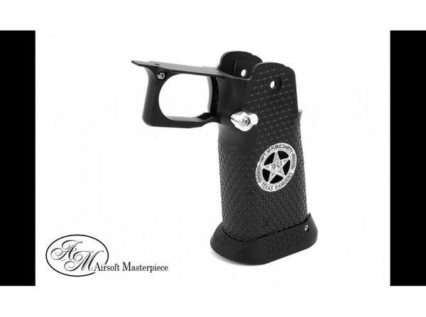 Airsoft Masterpiece Aluminum Grip for Hi-CAPA Type 5 - Texas Rangers ( Black )