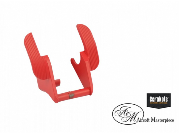 Airsoft Masterpiece Steel Thumb Safeties - Wilson (Cerakote USMC Red)