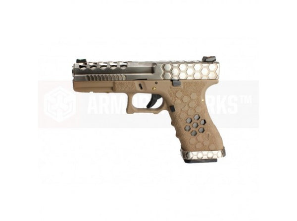 Armorer Works SST HEX CUT VX0110 GBB Pistol (SV/Tan)