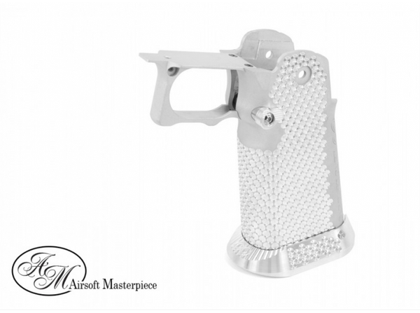 Airsoft Masterpiece Aluminum Grip for Hi-CAPA Type 1 (Silver)