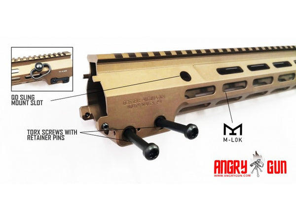 Angry Gun MK16 M-Lok 13.5 inch Rail Airsoft Version for AEG/ GBB/ PTW (Sopmod Block III) -DDC