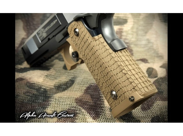 Alpha Airsoft Custom STI Costa Grip (Cerakote Sand)