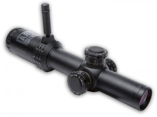 Bushnell - AR Optics FFP Illuminated BTR-1 BDC Reticle AR-223 Riflescope with Target Turrets and Throw Down PCL, 1-4x 24mm