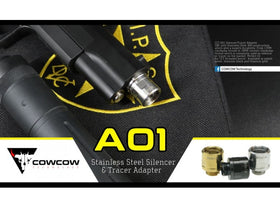 COWCOW Tech A01 Silencer Adapter for Tokyo Marui Hicapa Series GBB Pistol (Silver)