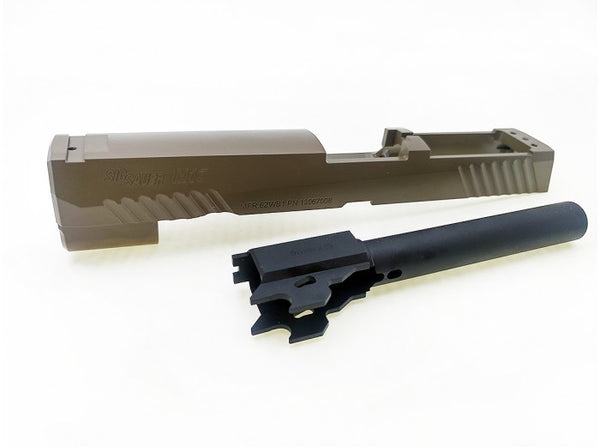 Boom Arms Custom CNC Steel P320 M17 Slide Kit for SIG / VFC M17 GBB (Cerakote Tan, Limited Edition)