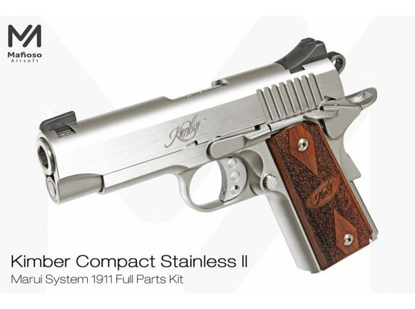 Mafioso Airsoft CNC M1911 Kimber Compact Stainless II Complete GBB Kit (Stainless Steel)