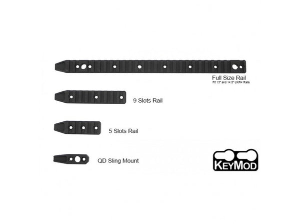 DYTAC URX4 5-Slot Rail - KeyMod System (Pack of 2)