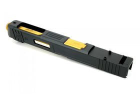 Guns Modify S Style G34 RMR Aluminum Slide With Stainless Steel Gold Barrel Set for TM G17/18C Ver.2