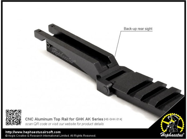 Hephaestus - CNC Aluminum Top Rail for GHK AK Series