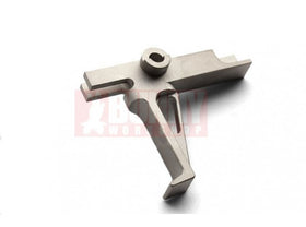 Hephaestus - CNC Steel Flat Trigger (Type A - Silver) for GHK M4 Series