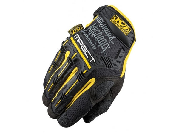 Mechanix Wear Gloves, M-Pact - Yellow/Black (Size L)