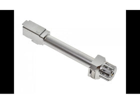COWCOW Tech GK Fast Lock Compensator & Barrel Set for Tokyo Marui G Model 17/18/22 GBB Series (Silver)