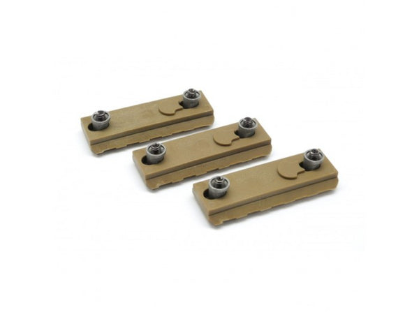 DYTAC 5-Slot Polymer Rail for KeyMod System (Pack of 3, Dark Earth)