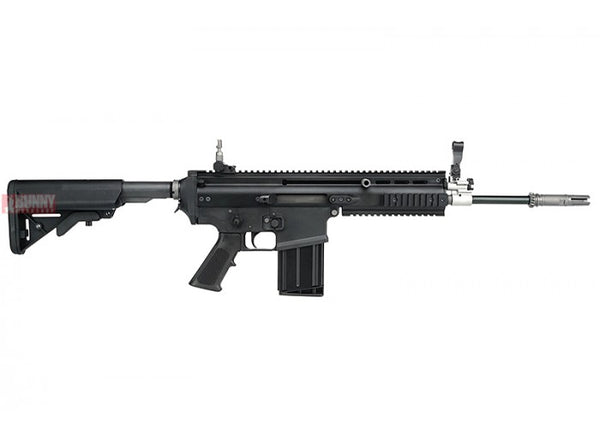 WE - SCAR-H Airsoft GBB Rifle with M4 Stock (Black) (MK17)