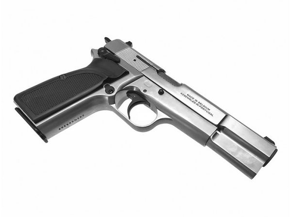 WE Browning Hi-Power MK3 MKIII GBB Pistol Airsoft (Silver / Custom Marking)