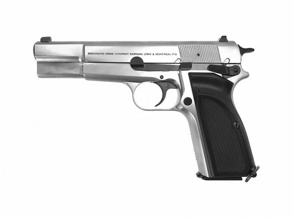 WE Browning Hi-Power MK3 MKIII GBB Pistol Airsoft (Silver / Custom Marking)