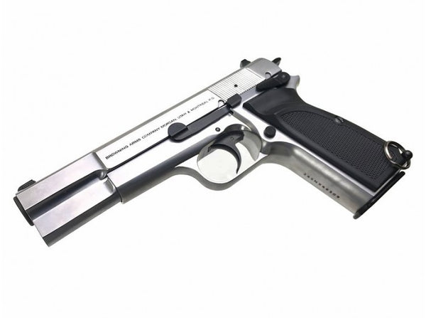 WE Browning Hi-Power MK3 MKIII GBB Pistol Airsoft (Silver / Custom Marking)