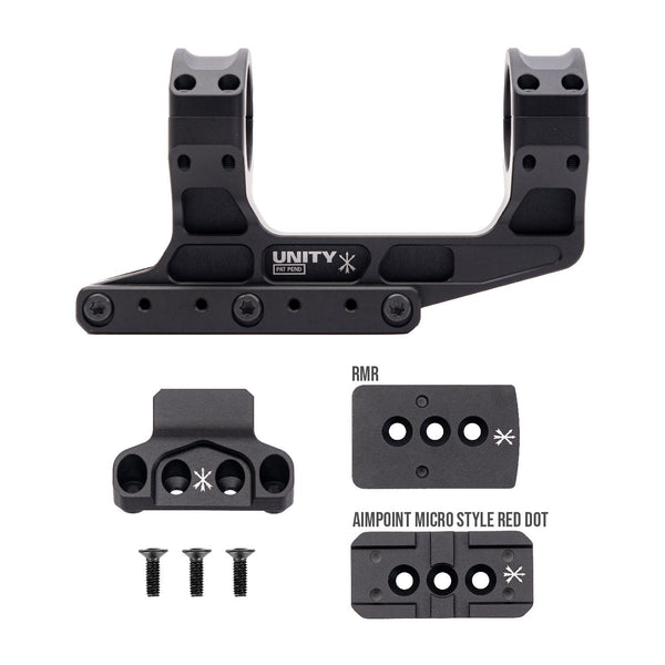 PTS Unity Tactical FAST LPVO Optics Mount Set (Black)