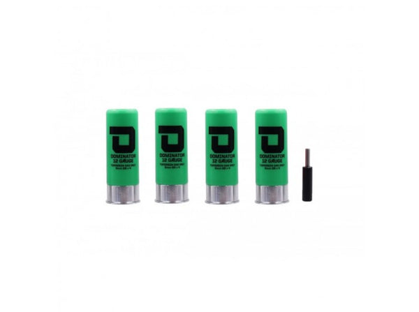 Dominator™ 12 Gauge Gas Shotgun Shells Package - Green (4 Shells/Unit)