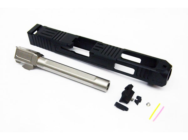 Gunsmith Bros - FI G34 Aluminum Slide & Steel Silver Barrel for Marui G Series