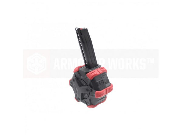 AW Custom Adaptive Drum Magazine for AW / WE / Tokyo Marui Hi-Capa GBB Series (Red)