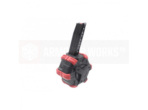 AW Custom Adaptive Drum Magazine for AW / WE / Tokyo Marui Hi-Capa GBB Series (Red)