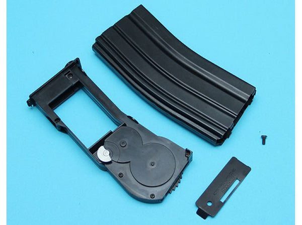 G&P 360rd Hi-Cap Metal Magazine for M4 / AR / SCAR / HK416 AEG (Black)