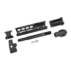 SLR Airsoftworks 6.5” Light M-LOK EXT Extended Handguard Rail Full Kit for GHK AKM GBBR Series (Black) (by DYTAC)